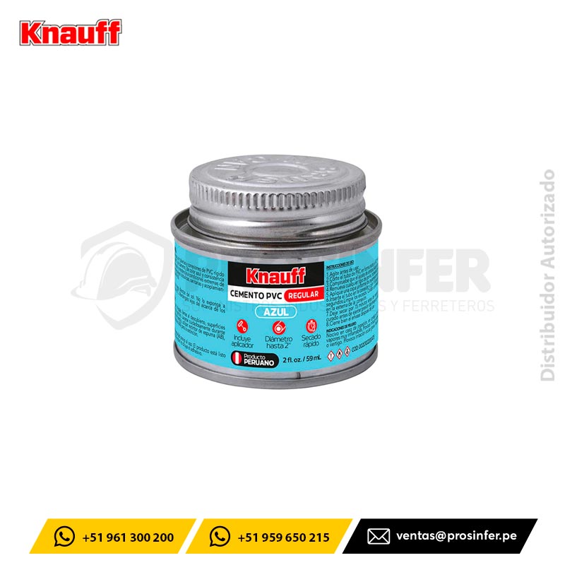 Cemento de PVC 2oz Azul Knauff