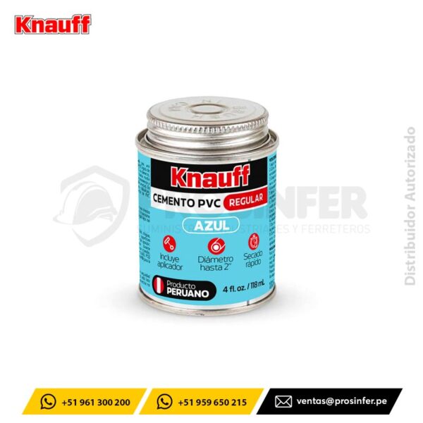Cemento de PVC 4oz Azul Knauff