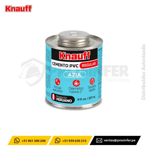 Cemento de PVC 8oz Azul Knauff