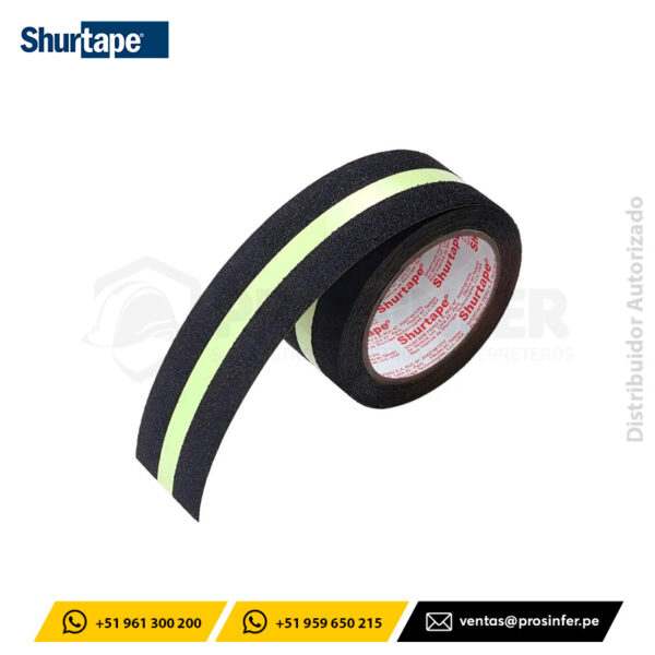 Cinta Antideslizante Fotoluminiscente AS-60I de 2" x 5 yds Shurtape