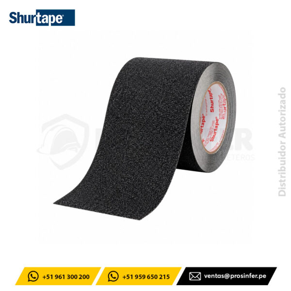 Cinta Antideslizante Negro AS-60B de 4" x 20 yds Shurtape