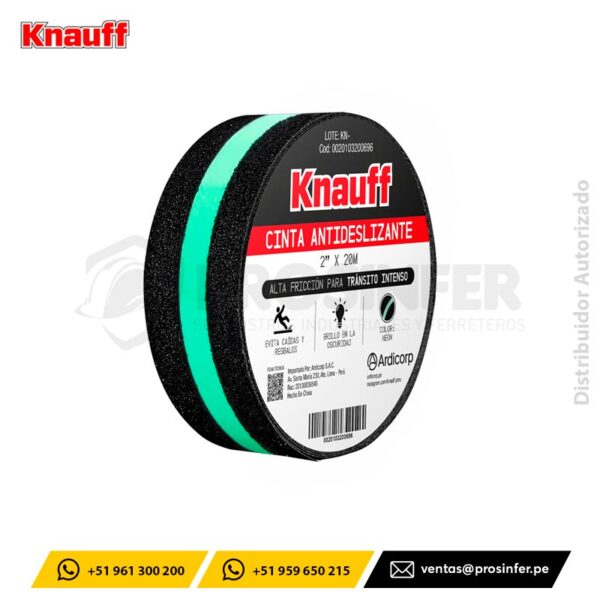 Cinta Antideslizante Negro-Fotoluminiscente 20m Knauff