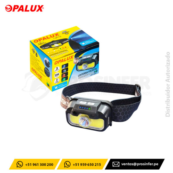 Linterna Frontal Recargable 3W Opalux OP-3667