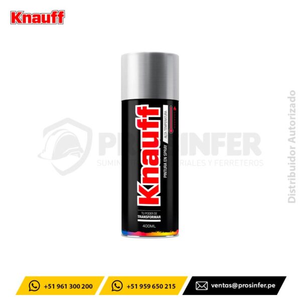 Pintura Spray Alta Temperatura Silver Knauff #1601