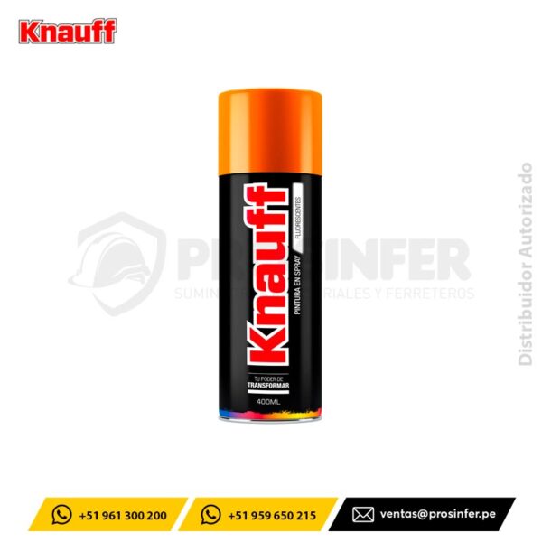 Pintura Spray Fluorescente Naranja Knauff #102