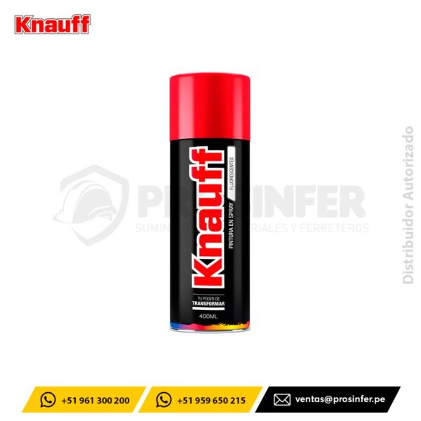 Pintura Spray Fluorescente Rojo Knauff #103
