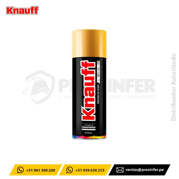 Pintura Spray Metálico Oro 18K Knauff #188