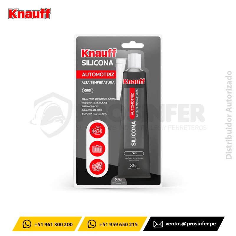 Silicona Automotriz Gris 85g Knauff
