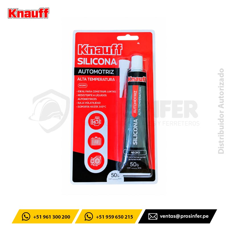 Silicona Automotriz Negro 50g Knauff