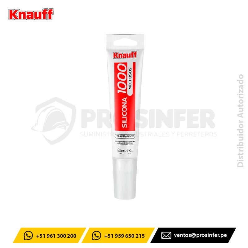 Silicona Multiusos 1000 Transparente 85ml Knauff