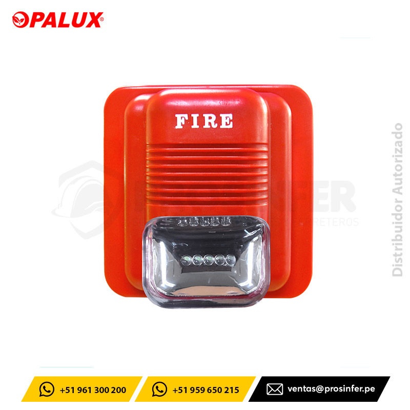 Sirena con Strobo Flash Opalux GL-14N, 12-24V DC