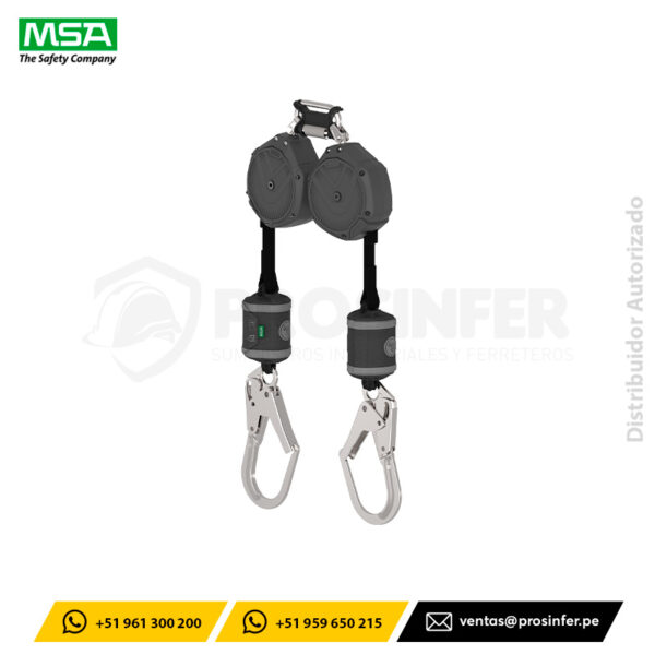 Bloque Retractil Doble V-Shock 10ft (3m) MSA, VSOHW-032-QF-A
