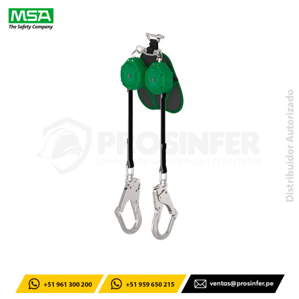 Bloque Retractil Doble V-Shock Edge 6ft (1.8m) MSA, VSLEW-012-PH-A