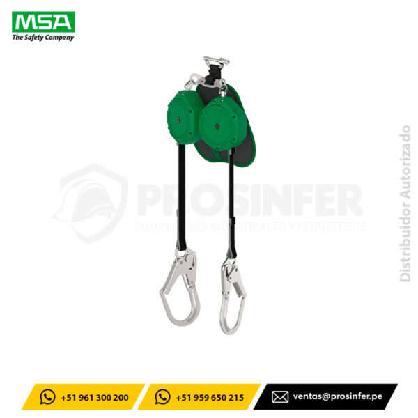 Bloque Retractil Dual V-Shock Edge 10ft (3m) MSA, VSLEW-032-PF-A