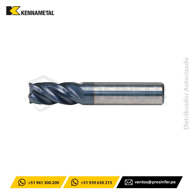 Fresa de Carburo Kennametal HPHV125S4050R015 HARVI I de 1/8" KCPM15