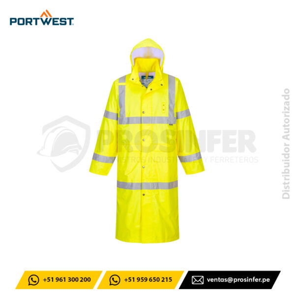 Gabardina Impermeable de Alta Visibilidad Portwest H445
