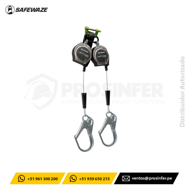 Retractil Latitude Edge 8′ (2.4m) Cable Doble SRL-P Safewaze 023-5356